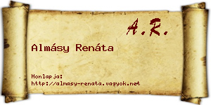Almásy Renáta névjegykártya